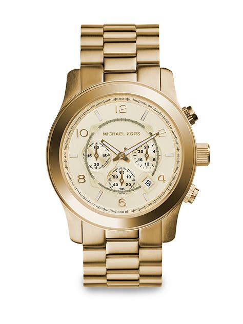 michael kors runway watch battery size|michael kors oversized watch.